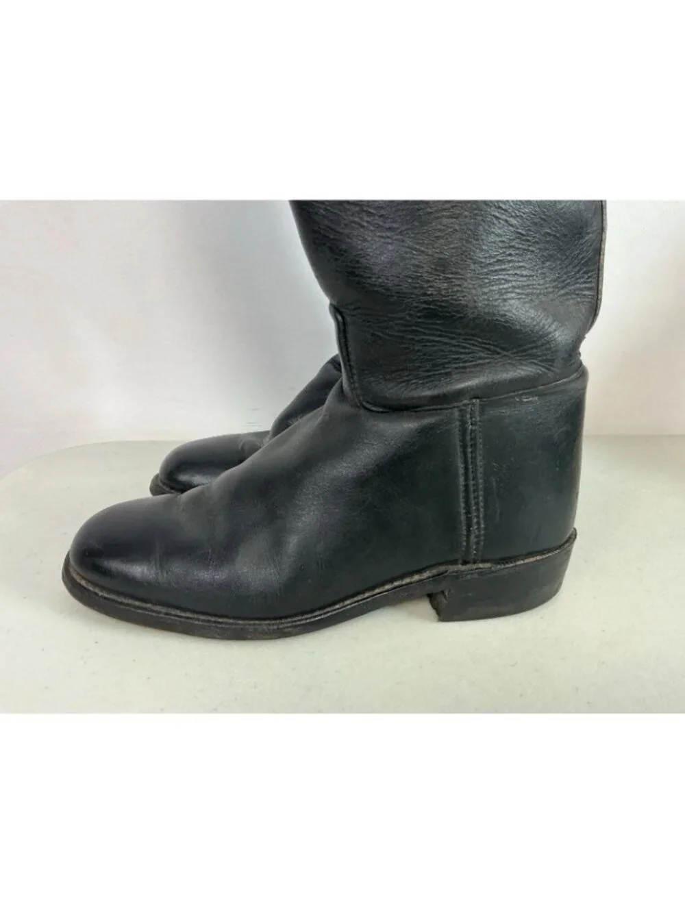 Tall Black Leather Riding Boots Equestrian Womens 6
